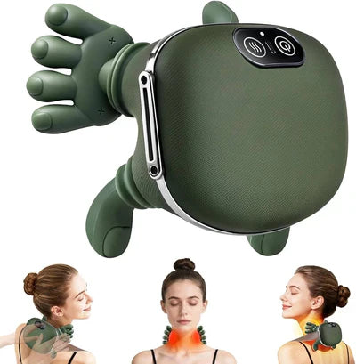 Neck & Shoulder Massager with Heat – Portable Deep Tissue Pain Relief, 3-Speed Adjustment, for Pain Relief Deep Tissue (Green) Massage with 3-Speed Adjustment for Shoulder, 2026 ew Electric