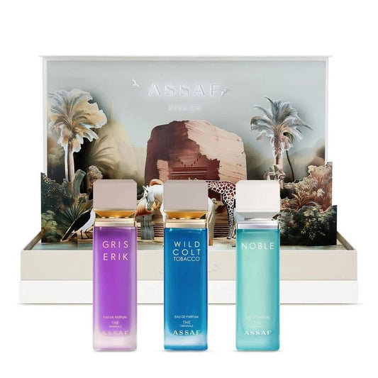 Assaf Gold Desert Eau de Parfum Gift Set Unisex - Wild Colt + Noble + Gris Erik (100ml x 3)
